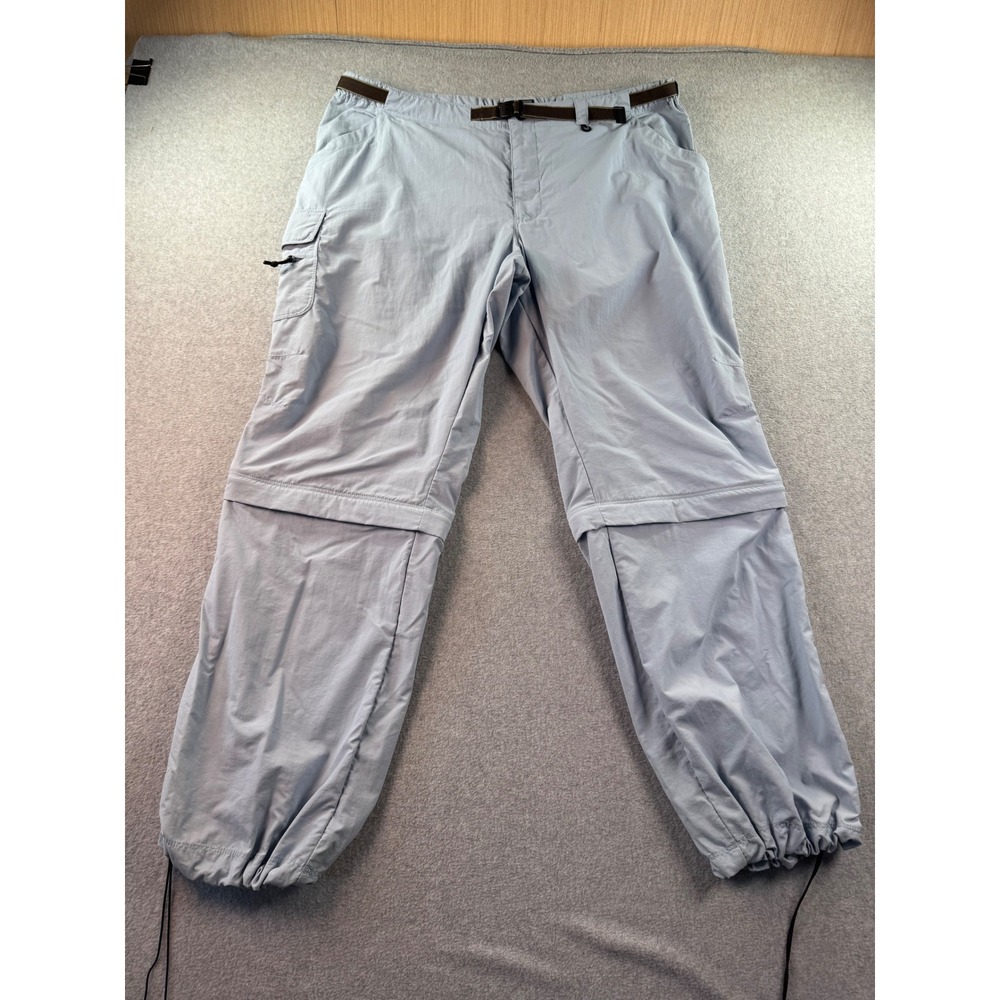 REI Sahara Womens 18W Convertible Hiking Pants Light Blue UPF 30 Nylon Cargo